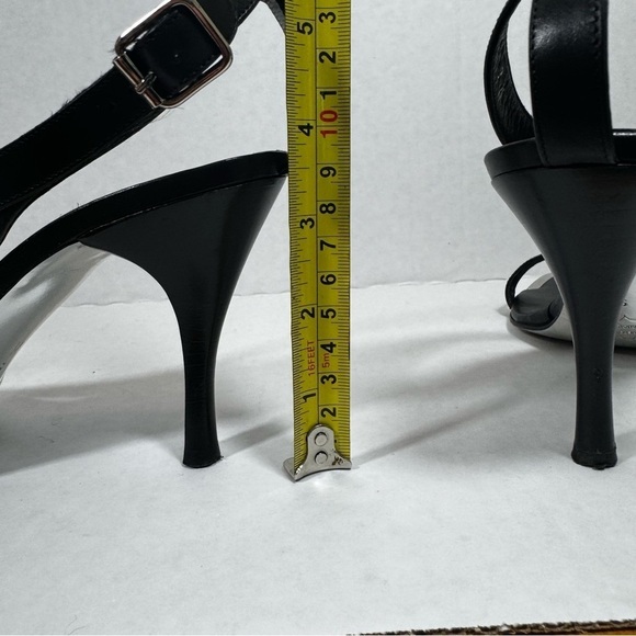 Donald J Pliner Black Leather Strappy T-strap heels Made in Italy Size 9N narrow - Picture 14 of 14